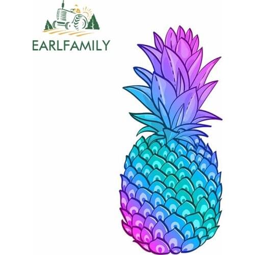 EARLFAMILY 13cm x 6cm For Pineapple Funny Car Stickers Motorcycle Decal Personality Creative Sticker Vinyl Material Decor
