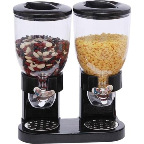 Electric Cereal Dispenser With Lid Storage Box Plastic Rice Container Food Sealed Jar Cans For Kitchen Grain Dried Fruit Snacks