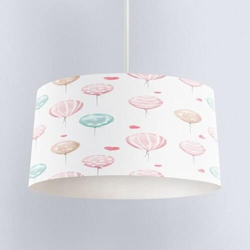 Else Carpet Pink Green Coffee Balloons 3D Pattern Child Bedroom Pendant Lamp Chandelier