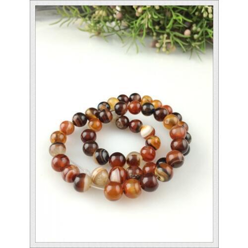 Hot sale 45pcs/lot 8mm Loose Striped Round Ball natural stone Beads for jewelry making favor bracelet necklace diy beads