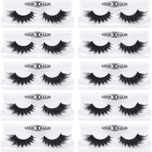Xinleyong 10Pairs/lot 3D Mink Lashes Luxury Hand Made Mink Eyelashes Medium Volume Cruelty Free Mink False