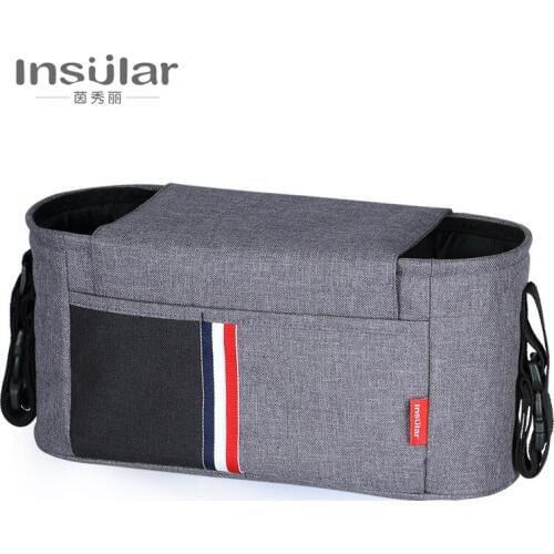 Insular Brand Thermal Insulation Baby Diaper Bags For Strollers Waterproof Nappy Changing Bags Mommy Stroller Bags Cooler Bags