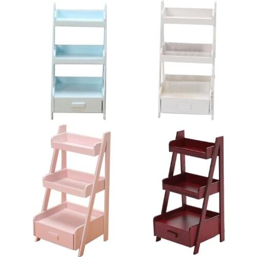 1Pc DIY Custom-made Flower Pot Shelf Suitable For 1:12 Dollhouse Shelf Model Lovers DIY Manual Simulation Flower Stand