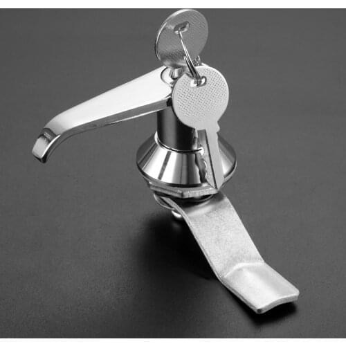 Zinc Alloy 76mm Handle Panel Mount Cam Lock For Cabinet Door Mailbox Cupboard Distribution Box+2Pcs Keys +Locking Plate Hardware