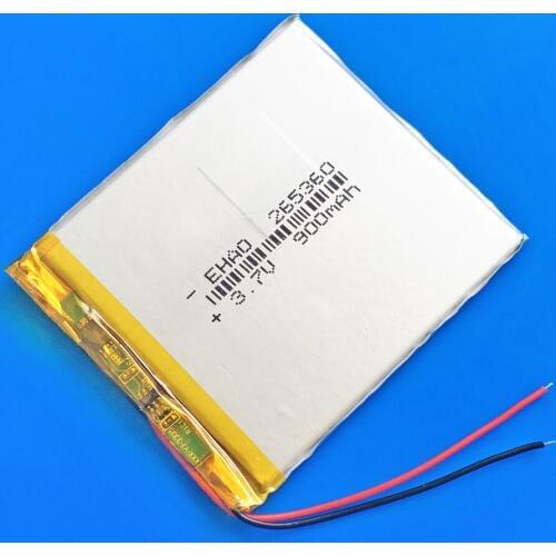 5 pcs 3.7V 900mAh lipo polymer li ion lithium rechargeable battery use for MP3 GPS navigator DVD recorder headset camera 265360