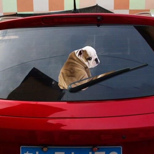 Cute Car Sticker Cartoon Dog Sticker Window Wiper Sticker and Decal For Car Styling Rear Windshield Decoration