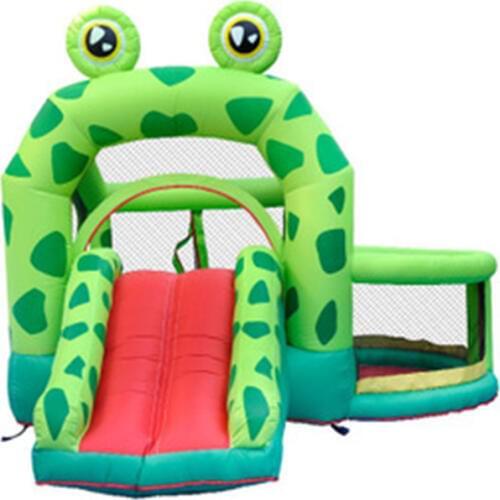 Inflatable Bounce Frog House Jumper Playground Kids Play Castle Oxford Cloth Trampoline With Slide Jumping Bouncer for Children