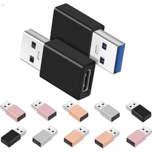 100pcs USB C Adapter USB 3.0 Male to USB 3.1 Type C Female Type-C Adapter for Samsung Huawei P20 Earphone USB Adapter