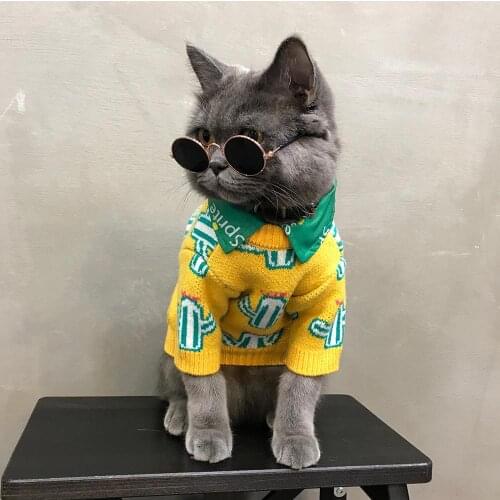 Christmas bear cartoon Dog knitting Sweater Dog Outfit Pet Cardigan Knit Pullover For Schnauzer Bulldog Teddy Pug Clothing