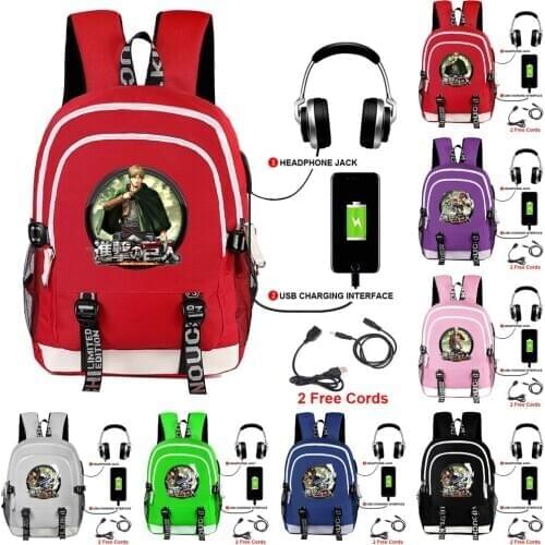 Anime Attack on Titan Laptop Backpacks Teenager Boys Girls Travel Bag Mochila Bagpack Women Men School Shoulder Backpack