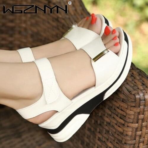 High Heel Sandals Womens Summer 2021 New Platform Open Toe Wedges Heel White Sandals Wedges Shoes for Women Fashion Shoes