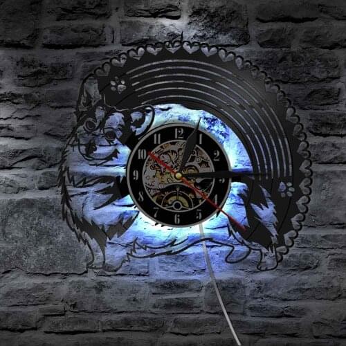 Sewing Machine Quilting Tools Wall Art Clock Sewing Machine Vintage Vinyl Record Clock Battery Operated Illuminated LED Light