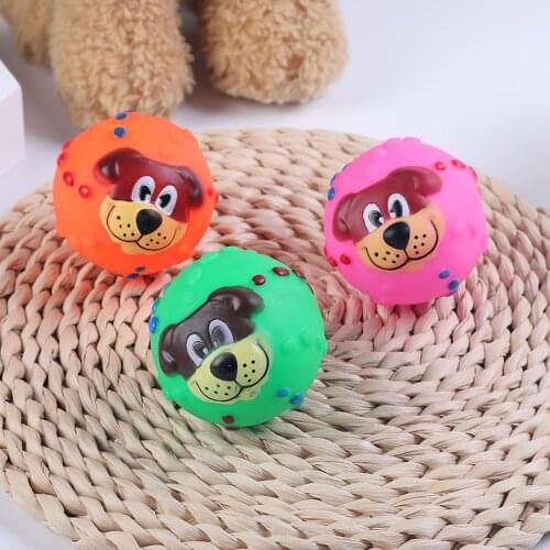 Squeaky Pet Dog Ball Toys for Small Dogs Rubber Chew Puppy Toy Dog Stuff Dogs Toys Pets 1pcs Diameter 7cm
