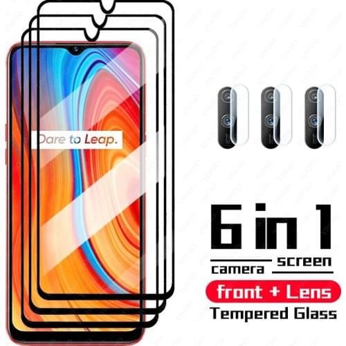 Glass on Realme c3 Tempered Glass For Oppo Realme c3 c 3 3c HD black Screen Protector Phone back camera lens Protective glass