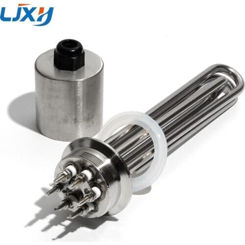 LJXH 2"Tri-clamp Tubular Heating Element for Heat-conducting Oil Stove 220V/380V 3/4.5/6/9/12KW SUS Cover with PG11 Protector
