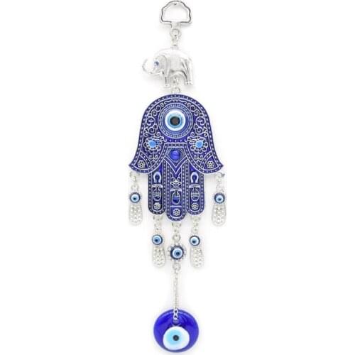 Turkish Blue Evil Eye Amulets Hand Wall Protection Hanging Lucky Pendant Decor