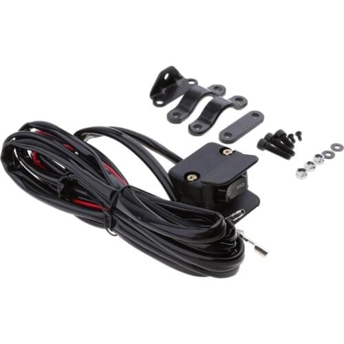 9.8ft Universal ATV UTV Handlebar Control Line Winch Rocker Switch Handlebar