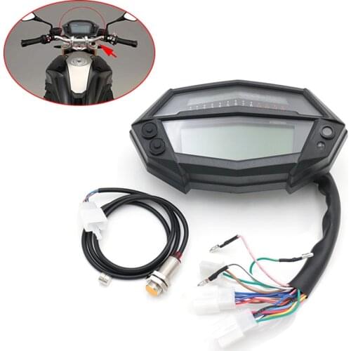 Universal Motorcycle Digital LCD Display Speedometer instrument Modified Adjustable Electronic Odometer For Kawasaki Z1000