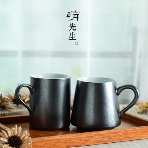 Jingdezhen Japanese Mug handmade tea cup black coffee cup ceramic milk tea simple personalized cup