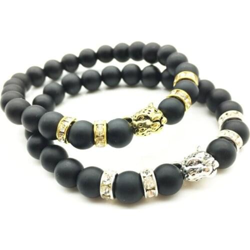 Female Male Jewelry Beautiful Beaded Bracelet Leopard Design With Sparkling Crystals Attractive Gift For Friend Dropshipping