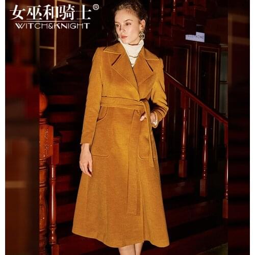 Medium long woolen coat womens 2021 new autumn and winter waist is thin, Korean style coat fashion