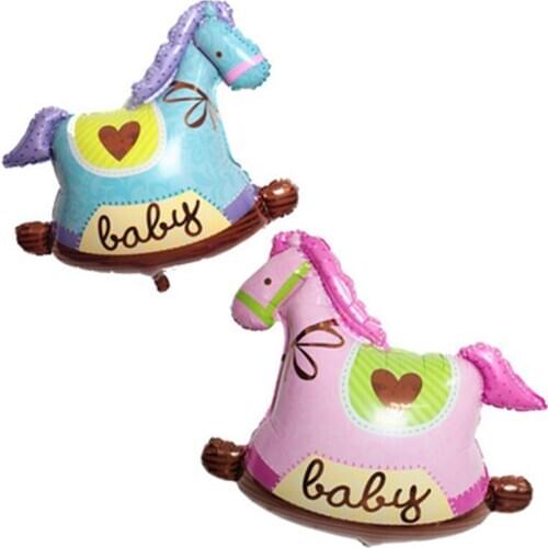 1Pcs 71*73cm Medium Cartoon Trojan Horse Aluminum Film Balloon Birthday Party Decoration Large Trojan Horse Balloon