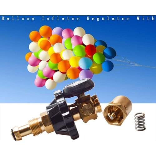1pc Brass Helium Latex Balloon Inflator Regulator With Pressure Gauge For G5/8 Tank Valves 145*135mm Pressure Reducer
