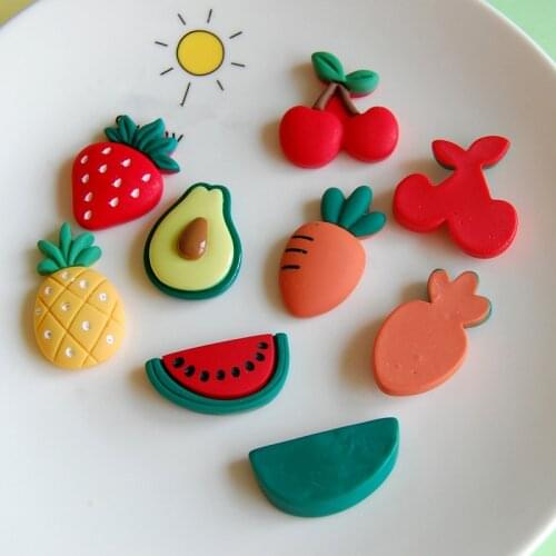 10 PCS Mixed Resin Fruit DIY Handmade Earrings Hair Accessories For Jewelry Making