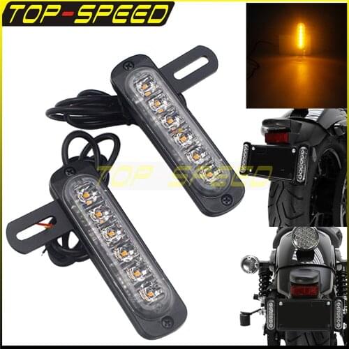 12V B6 Universal Motorcycle LED Tail Light For Harley Cafe Racer Bobber Chopper Honda Kawasaki SUZUKI Yamaha License Plate Light