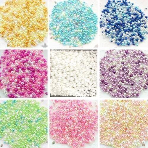 2.5-5mm DIY Accessories 8 Color Crystal Epoxy Pearl Filling for Necklace Bracelet Jewelry Makeing Craft Decoration Kit