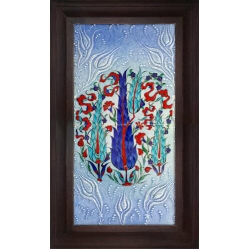 20x40 Painting Ceramic Wall Art Decor, Paintings wall decor, wall decor wall art, Smart Home ,Cypress Tree Hand Painting