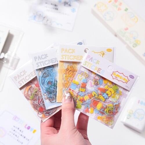 40pcs Kawaii Stickers Cartoon Snowman Bear Decals Stickers Self-adhesive Alphabet Stickers For Diary Calendar Albums Decoration