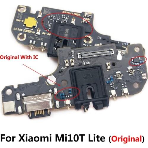 5Pcs/Lot, Micro USB Charger Dock Connector Charging Port Microphone Flex Cable For Xiaomi Mi 10T Lite Replacement Parts