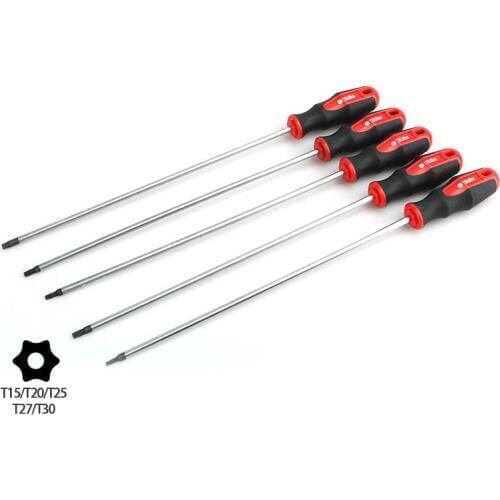 5Pcs Multi-Function S2 Screwdriver T15 T20 T25 T27 T30 Torx Star Screwdriver Repair Hand Tools Hardness