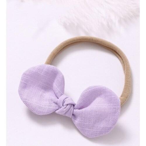 8PCS Newborn Headbands For Baby Girl Cotton Fabric Kids Bows Ties Soft Children Headband Bow Toddler Hair Accessories Headwear