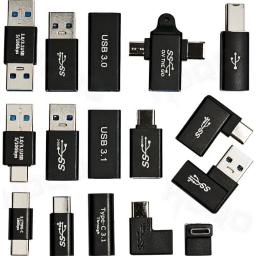 USB 3.1 Type C Female to USB A female B Male to Female Adapter OTG Type C to usb 3.0 Male Female Converter Connector
