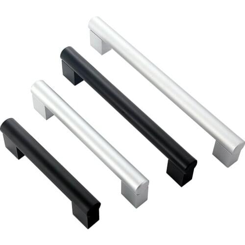 Aluminum Cabinet Handles and Knobs Simple Kitchen Drawer Pulls Furniture Handle Door Hardware