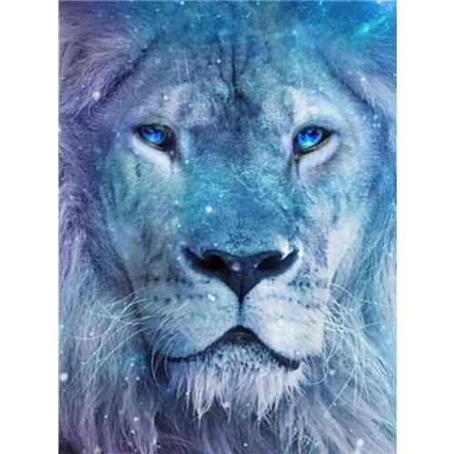 Diamond Embroidery Lion Full Square Round Cross Stitch Diamond Embroidery Lion Mosaic Universe Home Decor