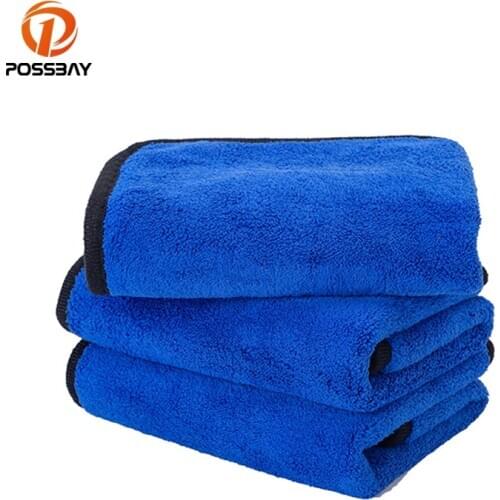 Car Multifunctional Microfiber Cleaning Wash Towel 3Pcs 30x30CM Yellow Blue Auto Kitchen Home Drying Cloth Car Care Detailing