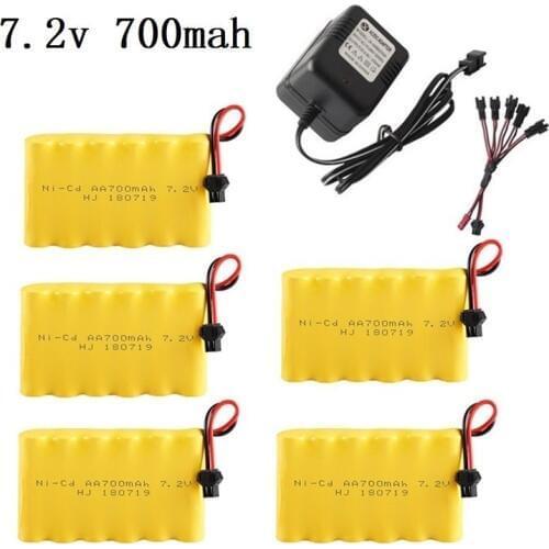 7.2V 700mAh Battery and Charger Remote Controul toys lighting secuity faclities 7.2v NiCD battery TOYS Cars Gun battery group
