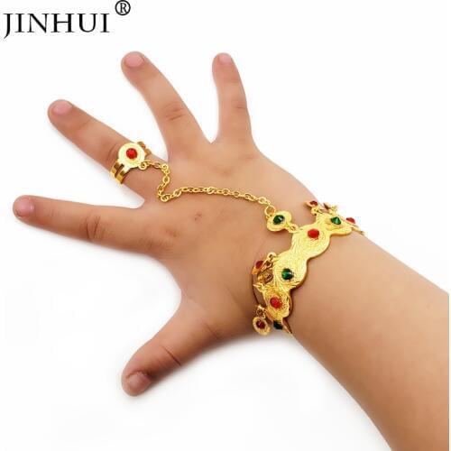 24k Gold Copper bangles for baby Girls Dubai indian Jewelry Bracelet ring boys Children African gifts Birthday present bangle