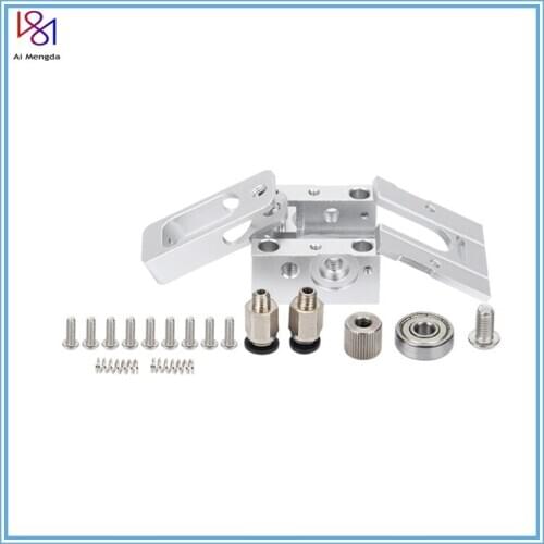 Siliver All-metal Bulldog Extruder for 1.75mm Compatible J-head MK8 Extruder DIY