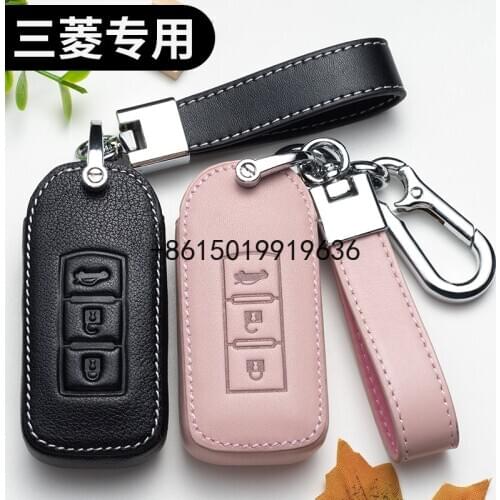 Key case for Mitsubishi Outlander ASX lancer-ex Eclipse Cross 18-19 Smart Key Keyless Remote Entry Fob Case Key Chain