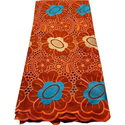 Tissu New 2021 High Quality African Lace Fabric Swiss Voile Lace In Switzerland Sewing Embroidered Wedding Women Dress xs19-46