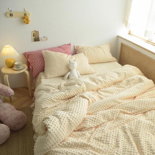 Doudourong Winter Warm Soft Double Side Plush Bed Blanket Magic Light Yellow Thick Cover Comforter/Quilt/Blanket Case Full Size