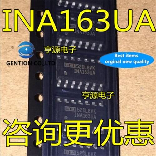 10Pcs INA163 INA163UA INA163U SOP14 Instrument amplifier in stock 100% new and original