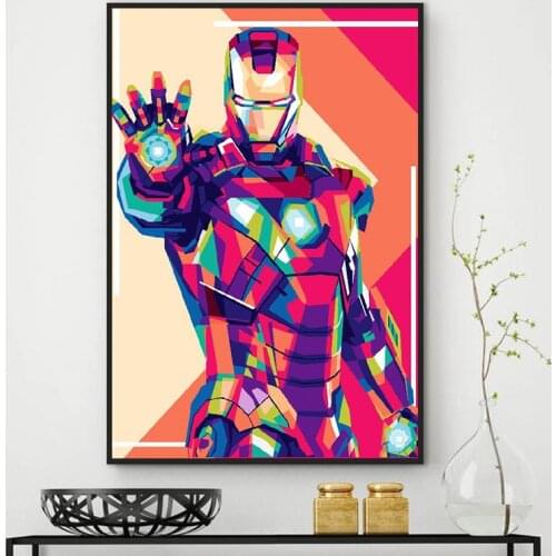 Marvel Superhero Canvas Painting Iron Man Poster Home Decor Canvas Print Wall Art Cuadros for Bedroom Canvas Print Art Decor