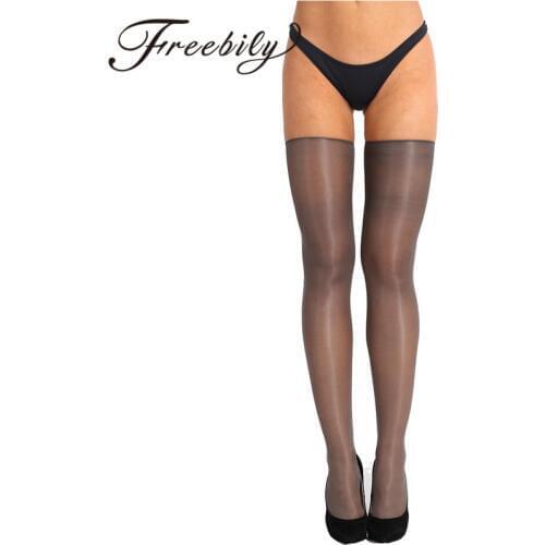 FREEBILY 1 Pair Women Anti-skid Soft Silk Long Stockings Sexy Women Stockings Sexy Pantyhose Nylon Tights Ladies Long Stockings