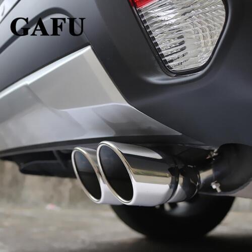 Stainless Steel Cover Decor For Mitsubishi Outlander 3 Exhaust Muffler Tips Rear Tail Pipe Tip Tailpipe End Trim 2013 - 2018