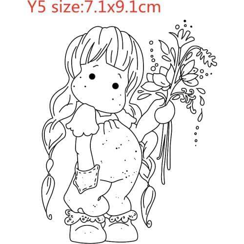 Yulan girl Metal Cutting Dies and stamps Dies for Scrapbooking Album Embossing New Dies for